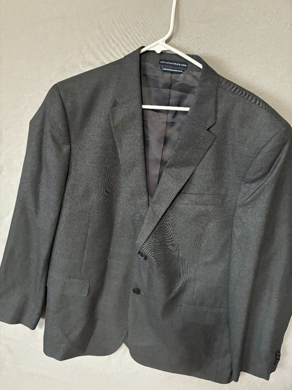 Tommy Hilfiger Blazer Jacket Sports Coat Gray Size 46R Formal Office Travel Prep